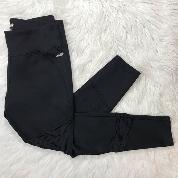 Avia Pants & Jumpsuits Avia Black Mesh Panel Performancejoggers